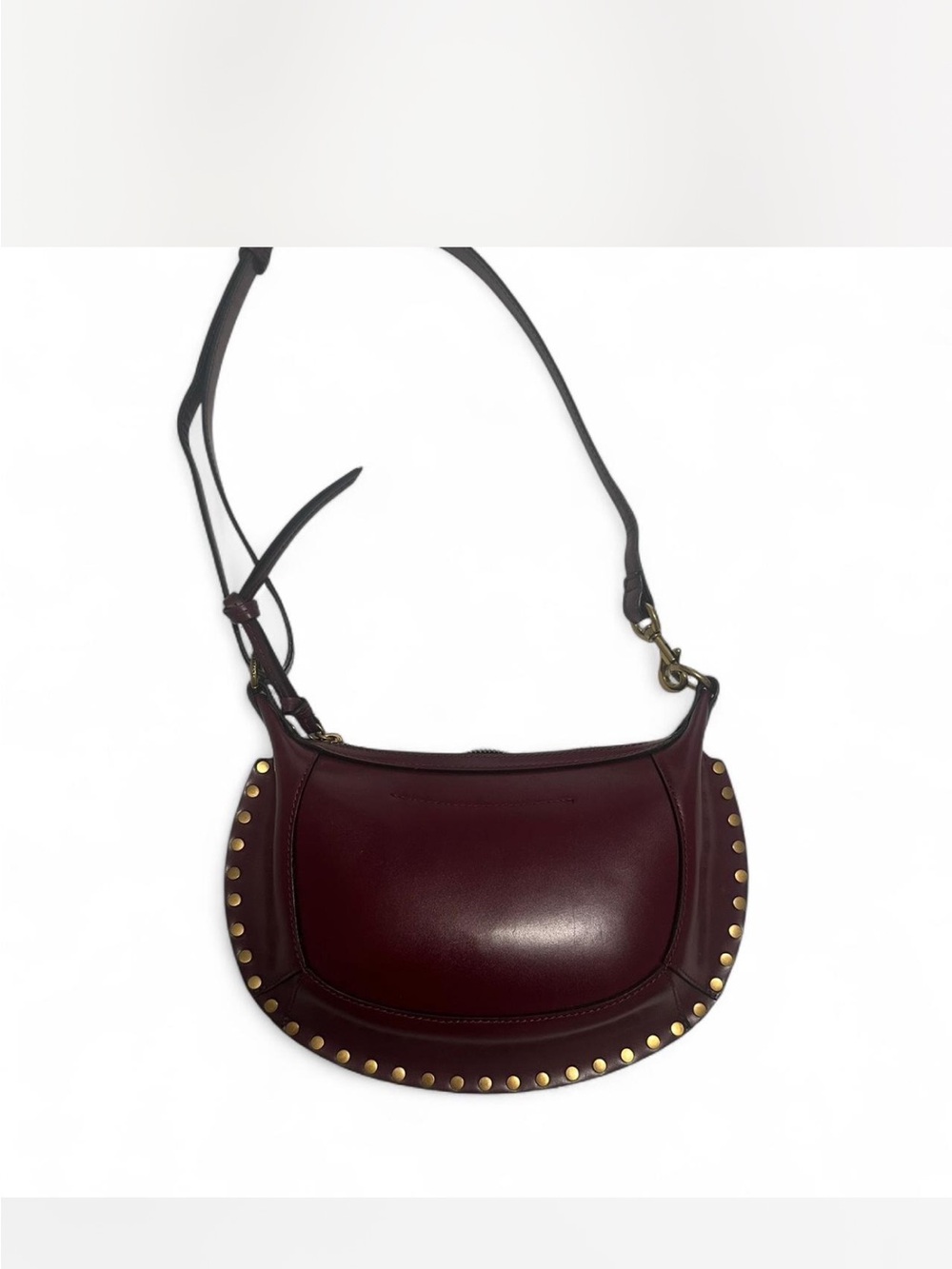ISABEL MARANT
Oskan Moon studded leather shoulder bag
Burgundy color - Picture 3 of 6